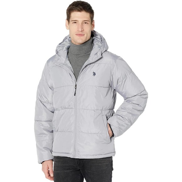 U.S. Polo Assn. Rolled Padded Puffer jacket coat size large - Picture 1 of 5
